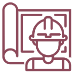 Innovative mining structural engineering icon on white background