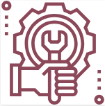 Minimise mine site shutdowns icon on white background