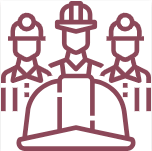 Purple personalised service icon on white background